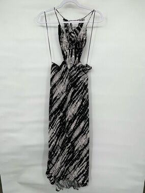 GOA NWT blue white cut out strappy maxi dress